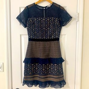 Chelsea 28 Navy Lace Dress Size Small